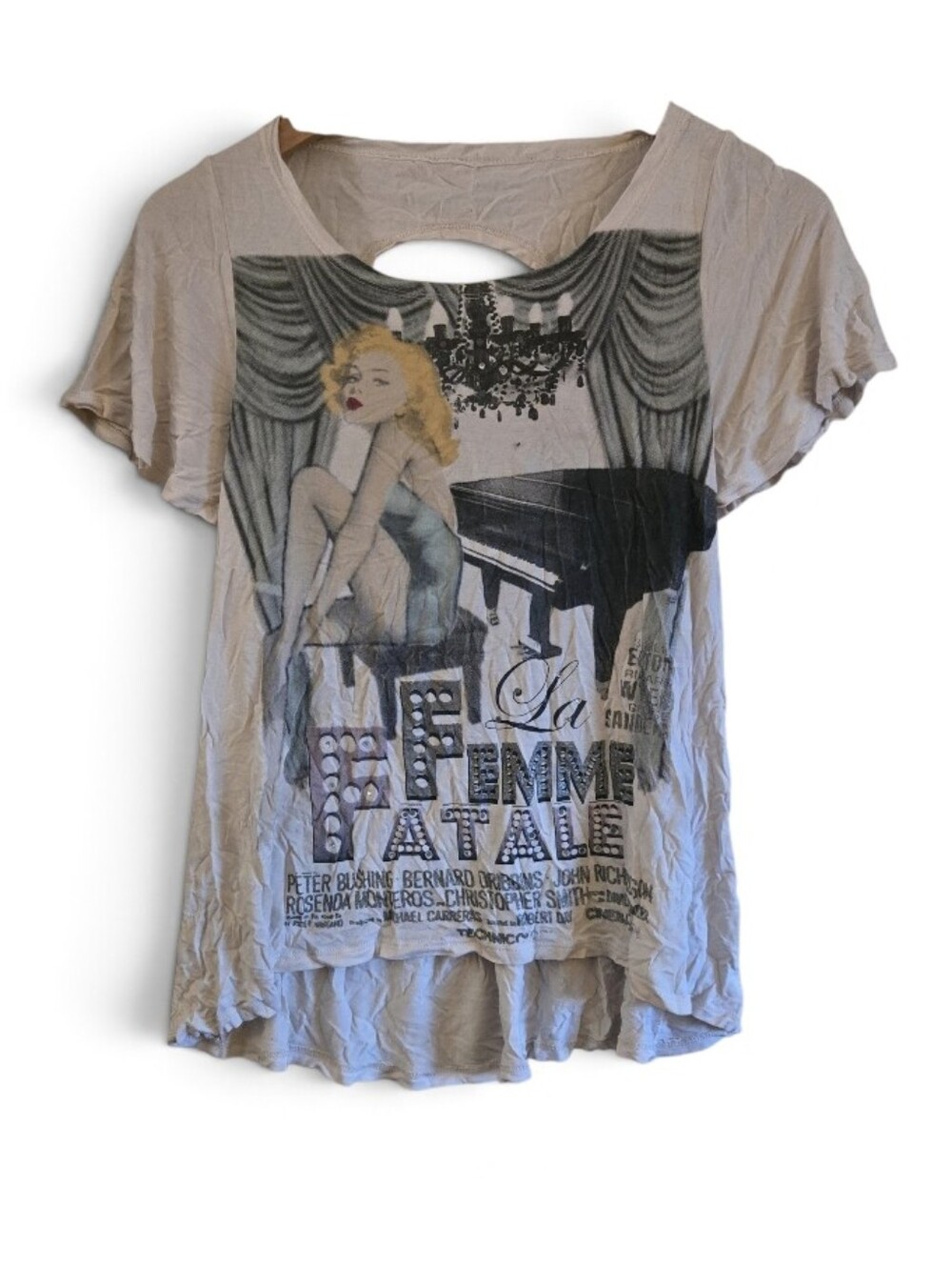 Vintage Azzure Denim Co Y2K Grunge La Femme Fatale Graphic Indie Sleeze Tee
